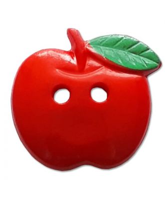 apple button - Size: 19mm - Color: red - Art.No. 251442