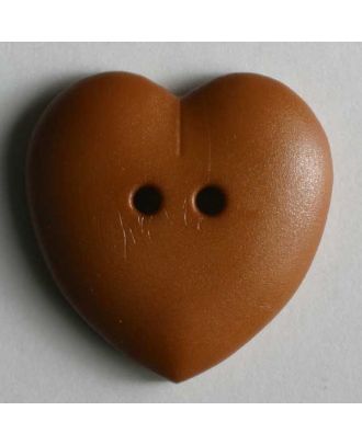 Heart button - Size: 23mm - Color: brown - Art.No. 259082