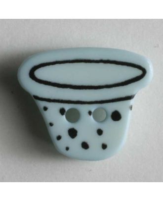 Kinderknopf in Form eines Fingerhuts - Größe: 15mm - Farbe: blau - Art.Nr. 221697