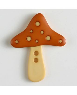Fliegenpilzknopf - Größe: 25mm - Farbe: orange - Art.Nr. 330760
