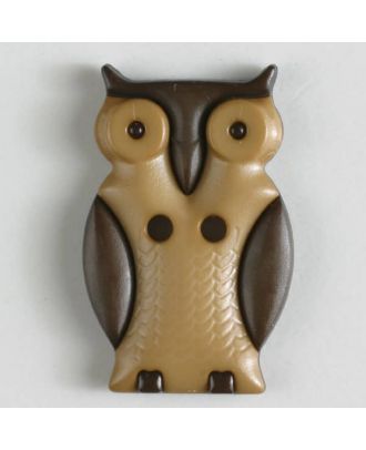 Owl with two holes - Size: 25mm - Color: beige - Art.No. 330795