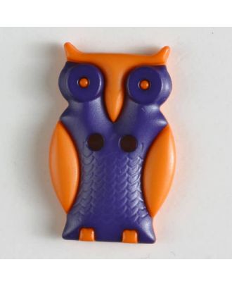 Owl with two holes - Size: 25mm - Color: lilac - Art.No. 330799