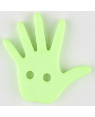 hand, 2 holes - Size: 25mm - Color: green - Art.No. 331032