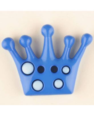 crown, 2 holes - Size: 28mm - Color: blue - Art.No. 341163