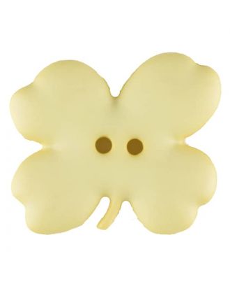 Kinderknopf vierblättriges Kleeblatt - Größe: 23mm - Farbe: gelb - Art.Nr. 310954