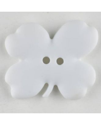 Cloverleaf, 2 holes - Size: 23mm - Color: white - Art.No. 310948