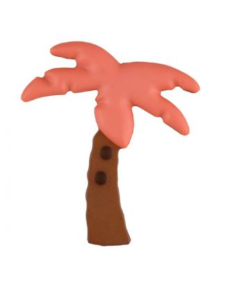 Zweiteiliger Kinderknopf Kokospalme - Größe: 25mm - Farbe: orange - Art.Nr. 331087