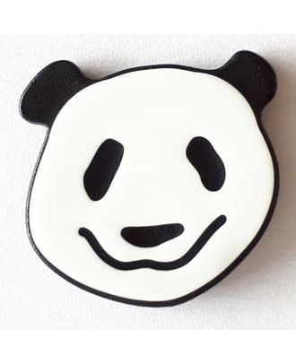 novelty button panda with shank - Size: 22mm - Color: white - Art.No. 331110