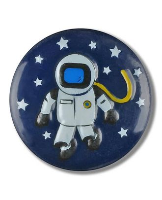 Astronaut im Sternenhimmel mit Öse - Größe: 15mm - Farbe: marine - Art.Nr. 261322