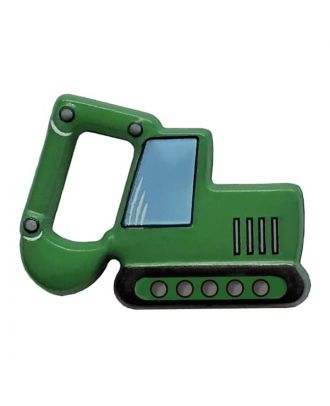 novelity button excavator with shank - Size: 28mm - Color: grün - Art.No. 341309