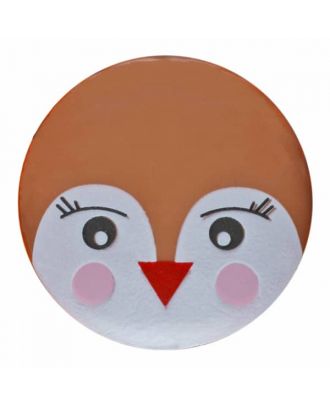 children button bird with shank - Size: 15mm - Color: brown - Art.No. 261349