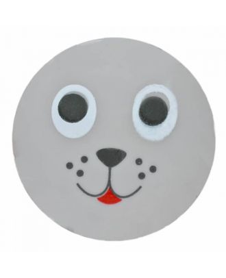 children button seal with shank - Size: 15mm - Color: grey - Art.No. 261350