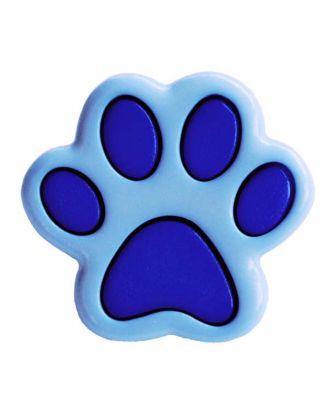 children button polyamide shape of a paw and shank - Size: 18mm - Color: blau - Art.No.: 281215