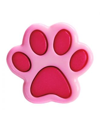 children button polyamide shape of a paw and shank - Size: 18mm - Color: pink - Art.No.: 281216