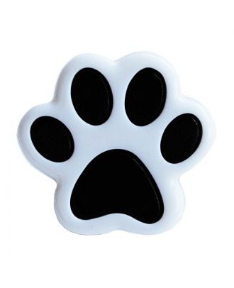 children button polyamide shape of a paw and shank - Size: 18mm - Color: weiß - Art.No.: 281213