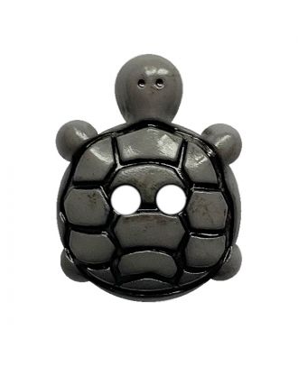 children button turtle polyamide with 2 holes - Size: 15mm - Color: grau - Art.No.: 281220