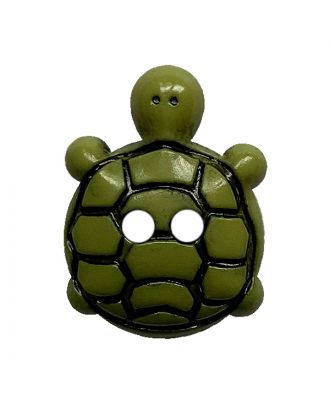 children button turtle polyamide with 2 holes - Size: 18mm - Color: grün - Art.No.: 311128