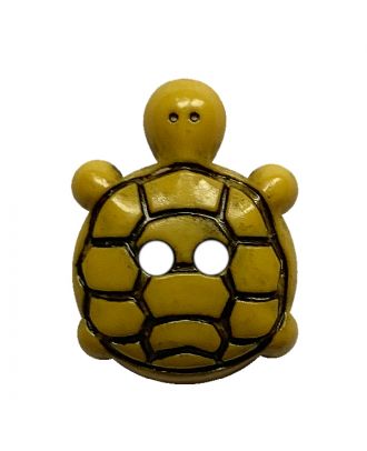 Kinderknopf Schildkröte Polyamid mit 2 Löchern - Größe:  15mm - Farbe: gelb - ArtNr.: 281222