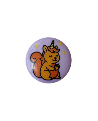 Kinderknopf "Fred", bedruckt, mit Öse - Größe:  15mm - Farbe: lila - ArtNr.: 281305