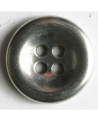 Jeans button, full metal - Size: 18mm - Color: antique silver - Art.No. 201025