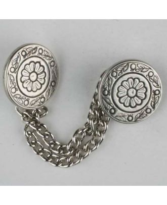 full metal button - Size: 18mm - Color: antique silver - Art.No. 360071