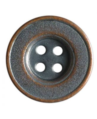 Full metal button - Size: 18mm - Color: copper - Art.No. 201022