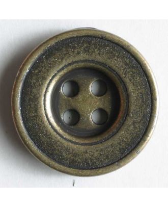 Full metal button - Size: 18mm - Color: antique brass - Art.No. 201234