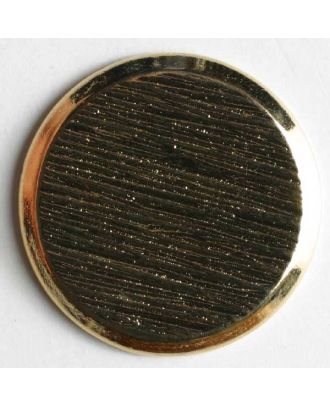 Blazerknopf, vollmetall, strukturiert, flach mit schmalem Rand und Öse - Größe: 20mm - Farbe: gold - Art.Nr. 250393