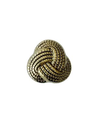 Vollmetallknopf, knotenförmig, mit Öse - Größe:  15mm - Farbe: altgold - ArtNr.: 311275