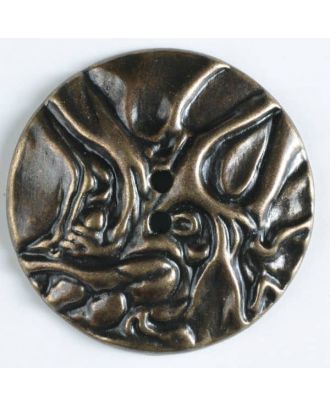 full metal button - Size: 28mm - Color: antique brass - Art.No. 350270