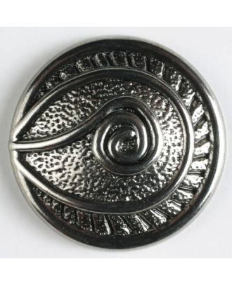 Vollmetallknopf    - Größe: 32mm - Farbe: altsilber - Art.-Nr.: 360167