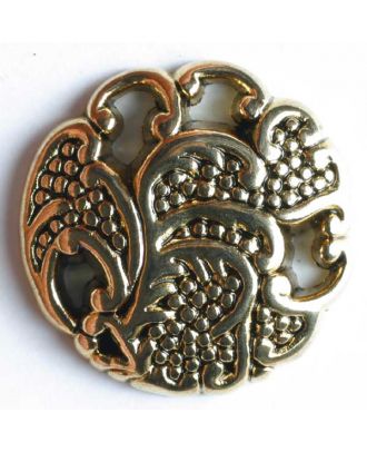 Full metal button - Size: 18mm - Color: antique gold - Art.No. 310333