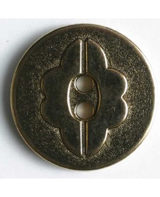 Full metal button - Size: 14mm - Color: antique gold - Art.No. 260675