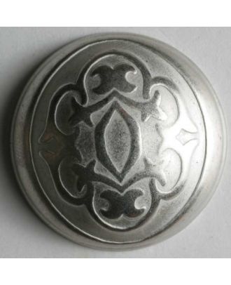 Full metal button - Size: 30mm - Color: dull silver - Art.No. 370145