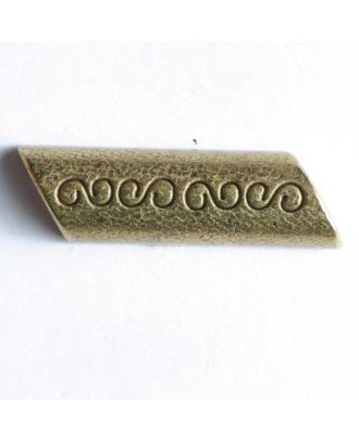 Edelweiss Vollmetall-Knebel, geätzt - Größe: 30mm - Farbe: mattgold - Art.Nr. 380032