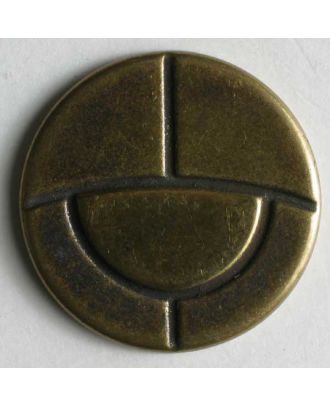 Full metal button - Size: 18mm - Color: antique brass - Art.No. 310382