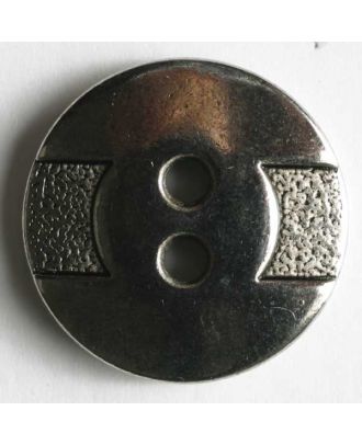 Full metal button - Size: 14mm - Color: antique silver - Art.No. 240906