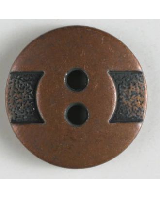 full metal button    - Size: 14mm - Color: copper - Art.-Nr.: 240907