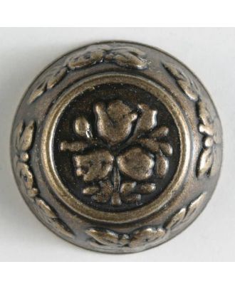 full metal button - Size: 25mm - Color: antique brass - Art.No. 350254