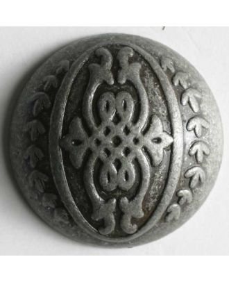 Full metal button - Size: 28mm - Color: antique tin - Art.No. 360265