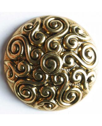 Vollmetallknopf, mit kunstvollem Design - Größe: 18mm - Farbe: altgold - Art.Nr. 310412