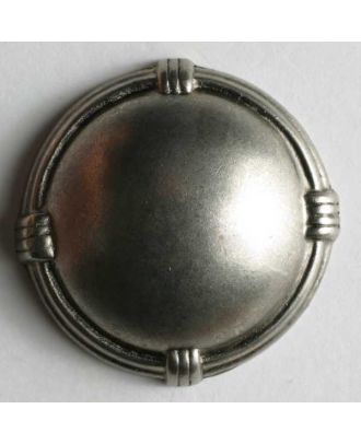 Vollmetallknopf, gewölbt mit feinen Randdetails - Größe: 23mm - Farbe: mattsilber - Art.Nr. 330417