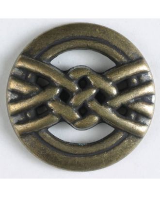 full metal button - Size: 15mm - Color: antique brass - Art.No. 240987