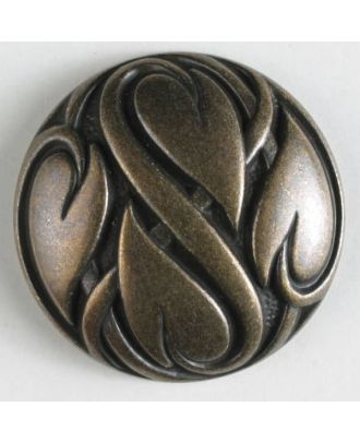 full metal button - Size: 20mm - Color: antique brass - Art.No. 300613