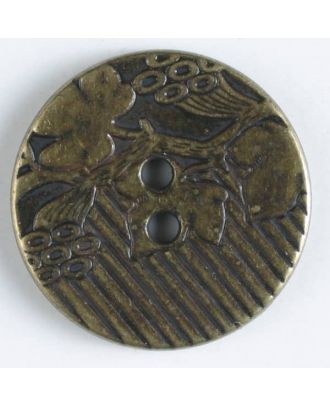 full metal button - Size: 20mm - Color: antique brass - Art.No. 300686