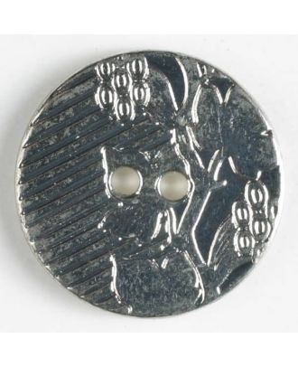 full metal button - Size: 20mm - Color: antique tin - Art.No. 300687