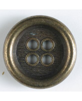 full metal button - Size: 23mm - Color: antique brass - Art.No. 310451