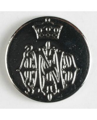 Vollmetallknopf    - Größe: 20mm - Farbe: silber - Art.-Nr.: 300829