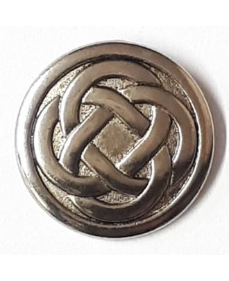 Celtic Knot button with shank - Size: 23mm - Color: silver - Art.No. 330523