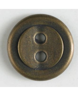 full metal button    - Size: 11mm - Color: antique tin - Art.-Nr.: 211574